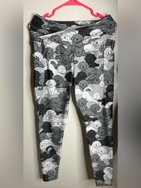 Dog lover Ministry of Sweat Women’s Crossover Puppy Print Leggings